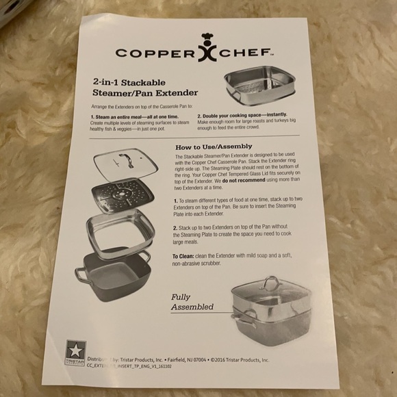 Copper Chef Stackable Steamer/Pan Extender - Picture 6 of 6